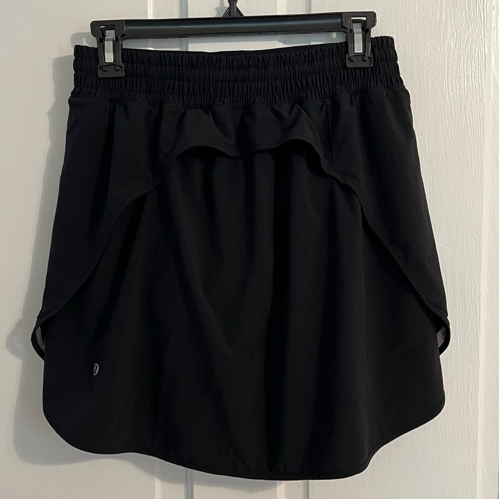 Lululemon Long Hotty hot skort skirt black 8 - Picture 3 of 6